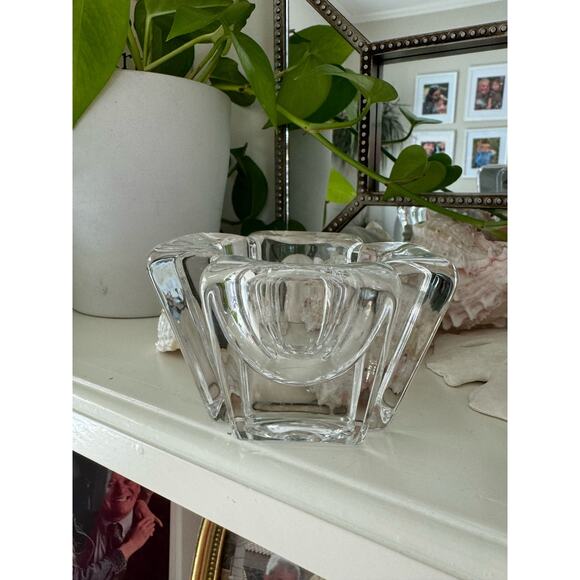 Orrefors Anna Ehrner Cross Crystal Votive Holder - Picture 3 of 10